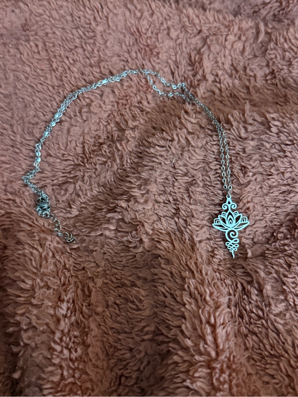 Silver Unalome Lotus Pendant Necklace - Women's Jewelry